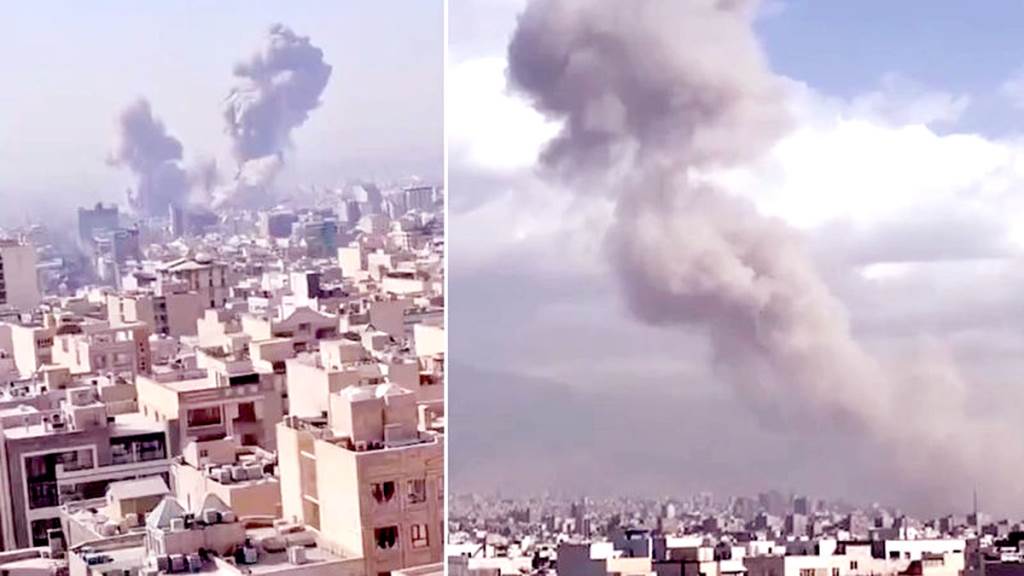 Israeli attack on Irans capital Tehran and other cities Iran closes airspace Mobile phone services shut down